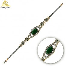 Gümüş Otantik Taşlı Biezik /Bileklik